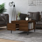 vidaXL Măsuță de cafea, stejar maro, 55x55x36,5 cm, lemn prelucrat vidaXL Măsuță de cafea, stejar maro, 55x55x36,5 cm, lemn prelucrat