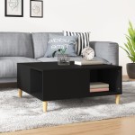vidaXL Măsuță de cafea, negru, 80x80x36,5 cm, lemn prelucrat vidaXL Măsuță de cafea, negru, 80x80x36,5 cm, lemn prelucrat