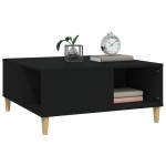 vidaXL Măsuță de cafea, negru, 80x80x36,5 cm, lemn prelucrat vidaXL Măsuță de cafea, negru, 80x80x36,5 cm, lemn prelucrat