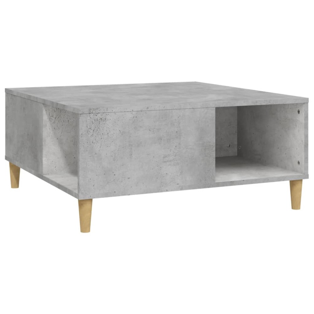 vidaXL Măsuță de cafea, gri beton, 80x80x36,5 cm, lemn prelucrat