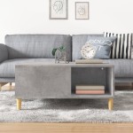 vidaXL Măsuță de cafea, gri beton, 80x80x36,5 cm, lemn prelucrat