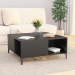 vidaXL Măsuță de cafea, negru, 80x80x36,5 cm, lemn prelucrat vidaXL Măsuță de cafea, negru, 80x80x36,5 cm, lemn prelucrat