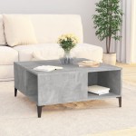 vidaXL Măsuță de cafea, gri beton, 80x80x36,5 cm, lemn prelucrat vidaXL Măsuță de cafea, gri beton, 80x80x36,5 cm, lemn prelucrat