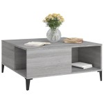vidaXL Măsuță de cafea, gri sonoma, 80x80x36,5 cm, lemn prelucrat vidaXL Măsuță de cafea, gri sonoma, 80x80x36,5 cm, lemn prelucrat