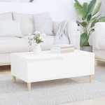 vidaXL Măsuță de cafea, alb, 90x50x36,5 cm, lemn prelucrat vidaXL Măsuță de cafea, alb, 90x50x36,5 cm, lemn prelucrat