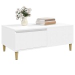 vidaXL Măsuță de cafea, alb, 90x50x36,5 cm, lemn prelucrat vidaXL Măsuță de cafea, alb, 90x50x36,5 cm, lemn prelucrat