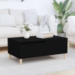 vidaXL Măsuță de cafea, negru, 90x50x36,5 cm, lemn compozit vidaXL Măsuță de cafea, negru, 90x50x36,5 cm, lemn compozit