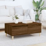 vidaXL Măsuță de cafea, stejar maro, 90x50x36,5 cm, lemn prelucrat vidaXL Măsuță de cafea, stejar maro, 90x50x36,5 cm, lemn prelucrat