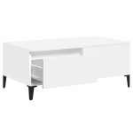 vidaXL Măsuță de cafea, alb, 90x50x36,5 cm, lemn prelucrat vidaXL Măsuță de cafea, alb, 90x50x36,5 cm, lemn prelucrat
