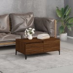 vidaXL Măsuță de cafea, stejar maro, 90x50x36,5 cm, lemn prelucrat vidaXL Măsuță de cafea, stejar maro, 90x50x36,5 cm, lemn prelucrat