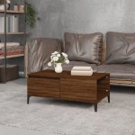 vidaXL Măsuță de cafea, stejar maro, 90x50x36,5 cm, lemn prelucrat vidaXL Măsuță de cafea, stejar maro, 90x50x36,5 cm, lemn prelucrat
