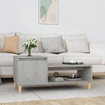 vidaXL Măsuță de cafea, gri beton, 100x50x45 cm, lemn prelucrat vidaXL Măsuță de cafea, gri beton, 100x50x45 cm, lemn prelucrat