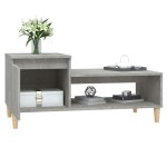 vidaXL Măsuță de cafea, gri beton, 100x50x45 cm, lemn prelucrat vidaXL Măsuță de cafea, gri beton, 100x50x45 cm, lemn prelucrat