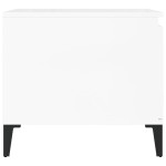 vidaXL Măsuță de cafea, alb extralucios, 100x50x45 cm, lemn compozit vidaXL Măsuță de cafea, alb extralucios, 100x50x45 cm, lemn compozit
