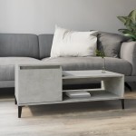 vidaXL Măsuță de cafea, gri beton, 100x50x45 cm, lemn prelucrat vidaXL Măsuță de cafea, gri beton, 100x50x45 cm, lemn prelucrat