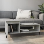 vidaXL Măsuță de cafea, gri beton, 100x50x45 cm, lemn prelucrat vidaXL Măsuță de cafea, gri beton, 100x50x45 cm, lemn prelucrat