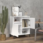 vidaXL Dulap, alb extralucios, 60x35x70 cm, lemn prelucrat