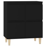 vidaXL Servantă, negru, 60x35x70 cm, lemn prelucrat
