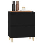 vidaXL Servantă, negru, 60x35x70 cm, lemn prelucrat
