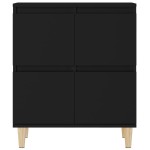vidaXL Servantă, negru, 60x35x70 cm, lemn prelucrat