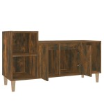 vidaXL Comodă TV, stejar fumuriu, 100x35x55 cm, lemn prelucrat vidaXL Comodă TV, stejar fumuriu, 100x35x55 cm, lemn prelucrat