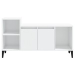 vidaXL Comodă TV, alb extralucios, 100x35x55 cm, lemn prelucrat