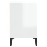 vidaXL Comodă TV, alb extralucios, 100x35x55 cm, lemn prelucrat