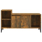 vidaXL Comodă TV, stejar fumuriu, 100x35x55 cm, lemn prelucrat vidaXL Comodă TV, stejar fumuriu, 100x35x55 cm, lemn prelucrat