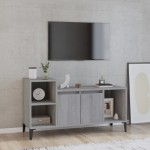vidaXL Comodă TV, gri sonoma, 100x35x55 cm, lemn prelucrat vidaXL Comodă TV, gri sonoma, 100x35x55 cm, lemn prelucrat