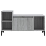 vidaXL Comodă TV, gri sonoma, 100x35x55 cm, lemn prelucrat vidaXL Comodă TV, gri sonoma, 100x35x55 cm, lemn prelucrat