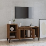 vidaXL Comodă TV, stejar maro, 100x35x55 cm, lemn prelucrat