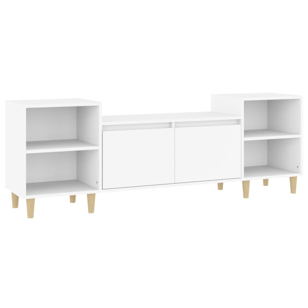 vidaXL Comodă TV, alb, 160x35x55 cm, lemn prelucrat