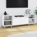 vidaXL Comodă TV, alb, 160x35x55 cm, lemn prelucrat vidaXL Comodă TV, alb, 160x35x55 cm, lemn prelucrat