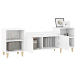 vidaXL Comodă TV, alb, 160x35x55 cm, lemn prelucrat vidaXL Comodă TV, alb, 160x35x55 cm, lemn prelucrat