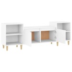 vidaXL Comodă TV, alb, 160x35x55 cm, lemn prelucrat vidaXL Comodă TV, alb, 160x35x55 cm, lemn prelucrat