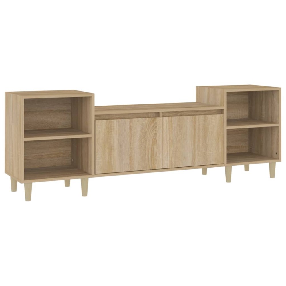 vidaXL Comodă TV, stejar sonoma, 160x35x55 cm, lemn prelucrat
