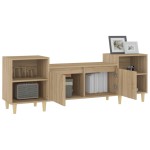 vidaXL Comodă TV, stejar sonoma, 160x35x55 cm, lemn prelucrat vidaXL Comodă TV, stejar sonoma, 160x35x55 cm, lemn prelucrat
