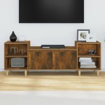 vidaXL Comodă TV, stejar fumuriu, 160x35x55 cm, lemn prelucrat