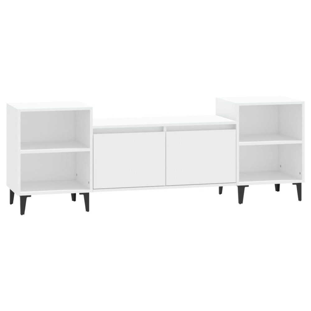 vidaXL Comodă TV, alb, 160x35x55 cm, lemn prelucrat