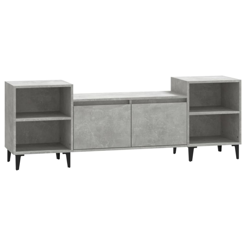 vidaXL Comodă TV, gri beton, 160x35x55 cm, lemn prelucrat