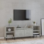 vidaXL Comodă TV, gri beton, 160x35x55 cm, lemn prelucrat vidaXL Comodă TV, gri beton, 160x35x55 cm, lemn prelucrat