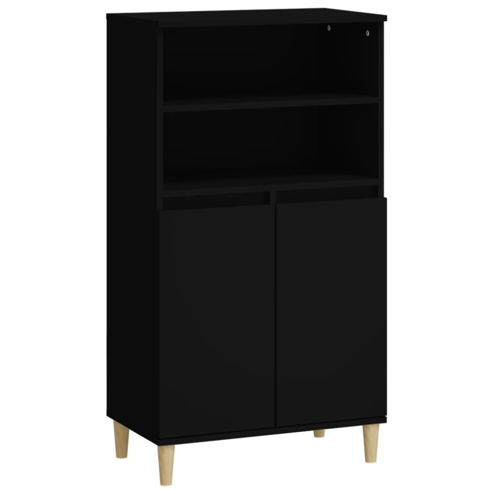 vidaXL Dulap înalt, negru, 60x36x110 cm, lemn prelucrat