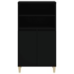vidaXL Dulap înalt, negru, 60x36x110 cm, lemn prelucrat