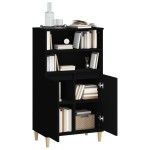 vidaXL Dulap înalt, negru, 60x36x110 cm, lemn prelucrat