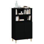 vidaXL Dulap înalt, negru, 60x36x110 cm, lemn prelucrat