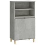 vidaXL Dulap înalt, gri beton, 60x36x110 cm, lemn compozit