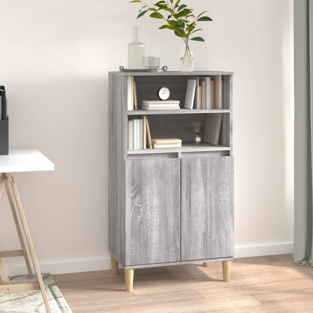 vidaXL Dulap înalt, gri sonoma, 60x36x110 cm, lemn prelucrat