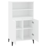 vidaXL Bufet înalt, alb, 60x36x110 cm, lemn prelucrat vidaXL Bufet înalt, alb, 60x36x110 cm, lemn prelucrat