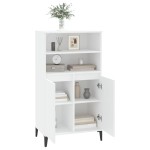 vidaXL Bufet înalt, alb, 60x36x110 cm, lemn prelucrat vidaXL Bufet înalt, alb, 60x36x110 cm, lemn prelucrat