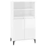 vidaXL Dulap înalt, alb extralucios, 60x36x110 cm, lemn compozit vidaXL Dulap înalt, alb extralucios, 60x36x110 cm, lemn compozit